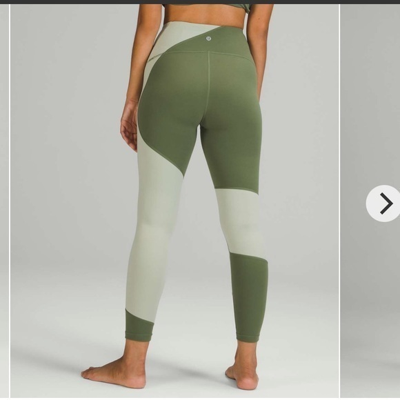 lululemon athletica Pants - Lululemon Nulu Colourblock High‎ Rise Tight Green 6